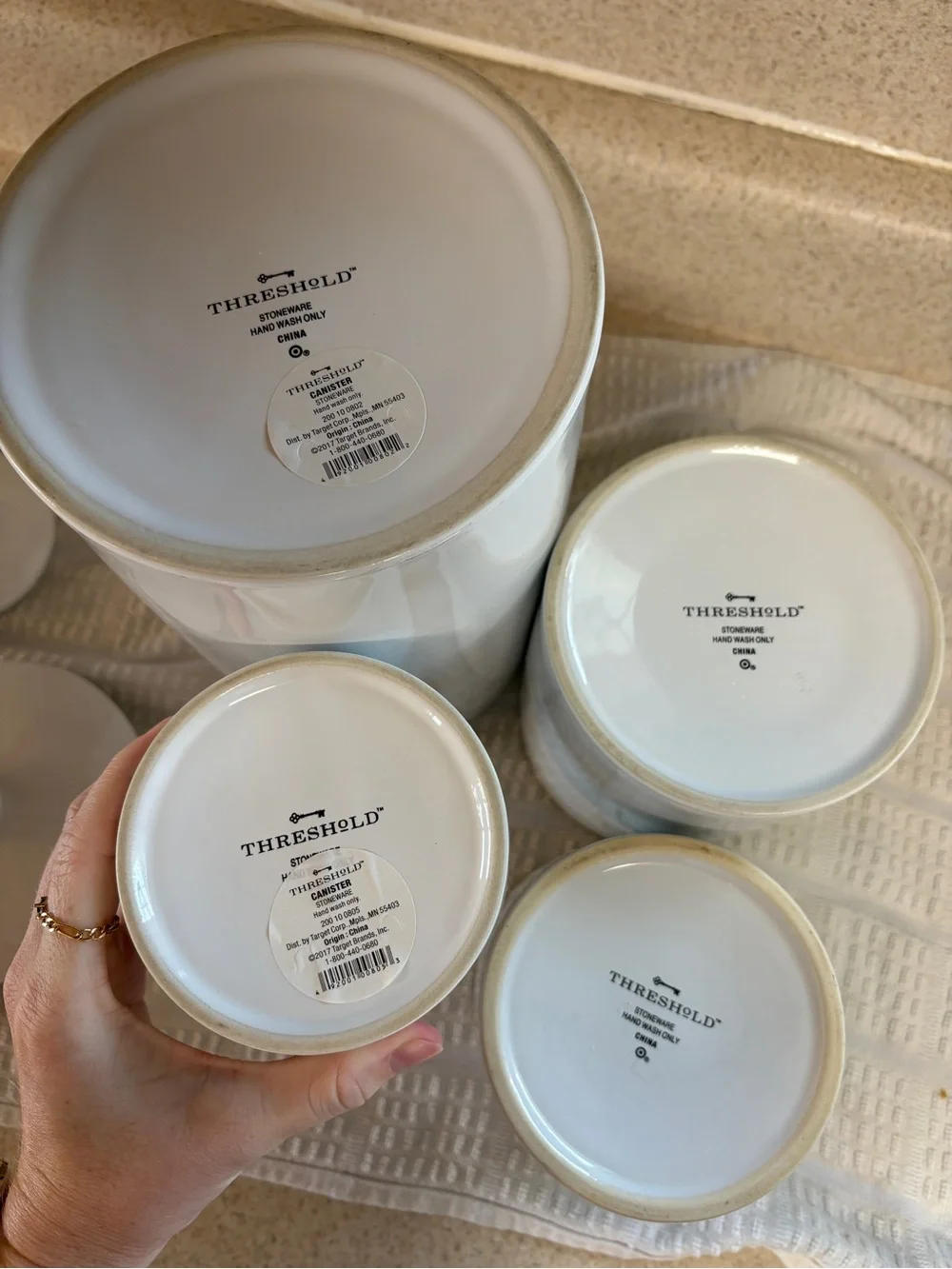 Threshold Lidded Stoneware Canister Set